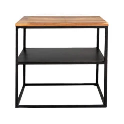 Industriële Vierkante Salontafel Rafael 60x60 Cm 60x60x45 Cm Mangohout