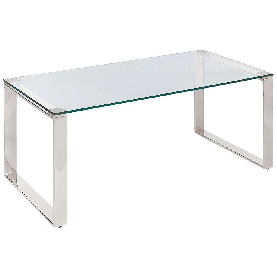 Beliani Salontafel TILON - Zilver Veiligheidsglas 3 Beliani Salontafel TILON - Zilver Veiligheidsglas