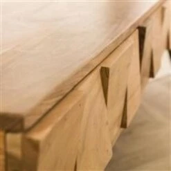 Sidetable Alisa Acaciahout 2 Lades - 40x125x77 Cm - Hout - Bruin -VIDAXL Verkoopwinkel 1000098705 0102