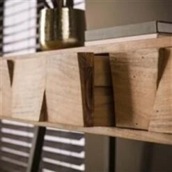 Sidetable Alisa Acaciahout 2 Lades - 40x125x77 Cm - Hout - Bruin -VIDAXL Verkoopwinkel 1000098705 0103