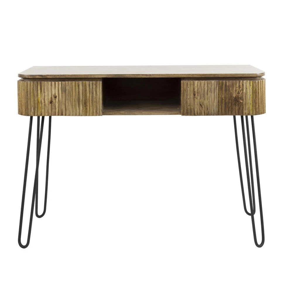 Sidetable Maria Mangohout 2 Lades - 40x110x77 Cm - Mangohout - Bruin 3 Sidetable Maria Mangohout 2 Lades - 40x110x77 Cm - Mangohout - Bruin