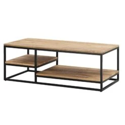 Salontafel Kyan - Zwart/naturel - 40x120x60 Cm 7 Salontafel Kyan - Zwart/naturel - 40x120x60 Cm -VIDAXL Verkoopwinkel 10500655 0301