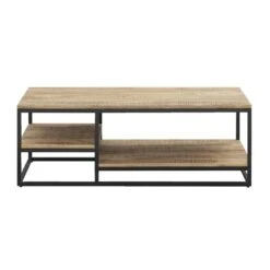 Salontafel Kyan - Zwart/naturel - 40x120x60 Cm