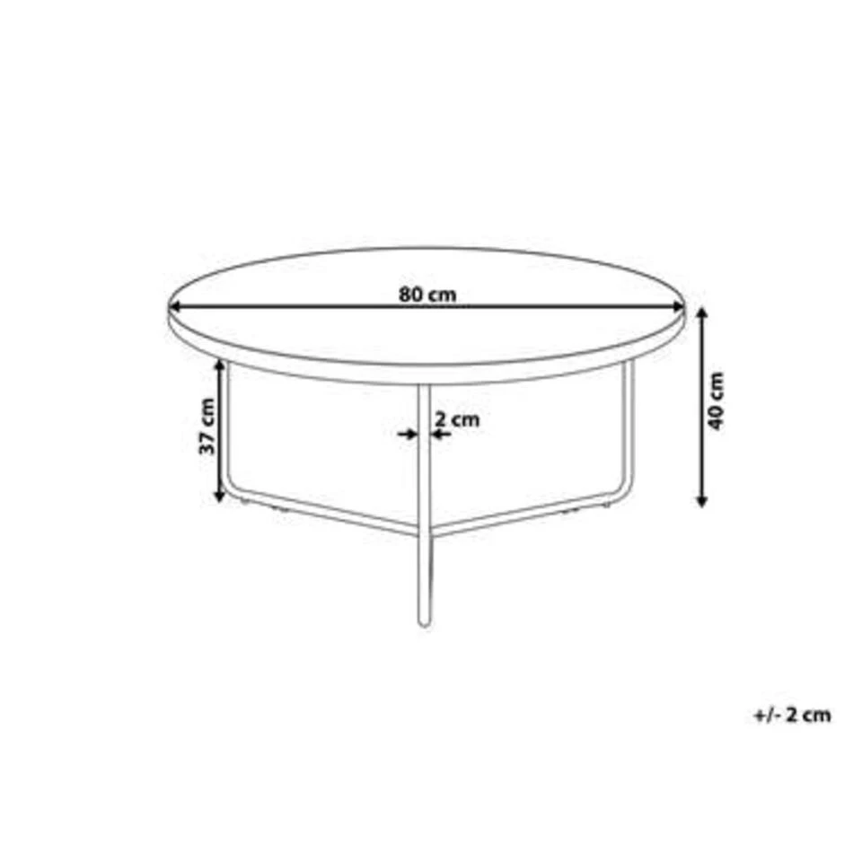 Beliani Salontafel MELODY - Lichte Houtkleur Mdf 5 Beliani Salontafel MELODY - Lichte Houtkleur Mdf - Afbeelding 3