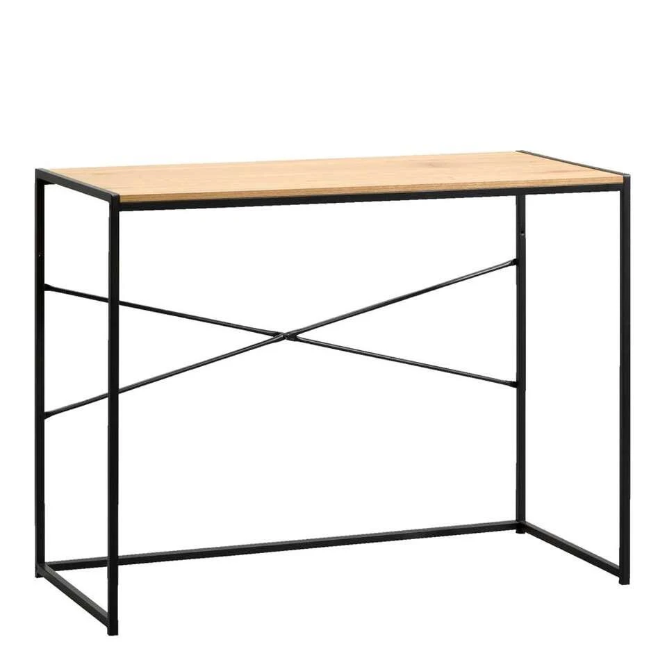 Bureau Jaxx - Naturel/zwart - 75x100x45 Cm 5 Bureau Jaxx - Naturel/zwart - 75x100x45 Cm - Afbeelding 3