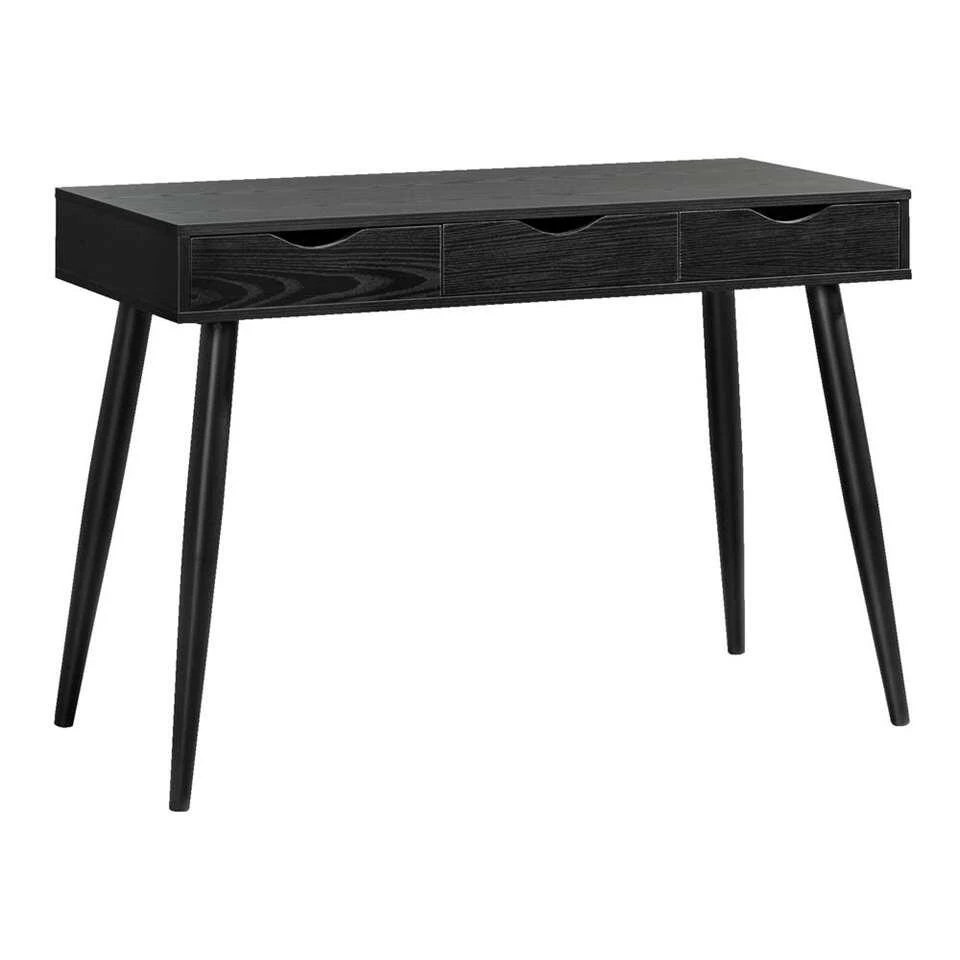 Bureau Montijo - Zwart - 77,1x110x50 Cm 4 Bureau Montijo - Zwart - 77,1x110x50 Cm - Afbeelding 2