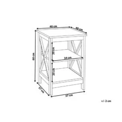 Beliani Bijzettafel FOSTER - Zwart Mdf -VIDAXL Verkoopwinkel 1185101901 0103