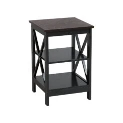 Beliani Bijzettafel FOSTER - Zwart Mdf