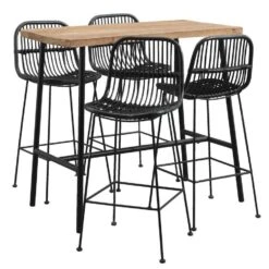 Bartafel Jimmy - Zwart/naturel - 105x60x110 Cm -VIDAXL Verkoopwinkel 11937008 3010