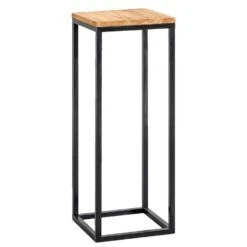 Plantentafel Gijs - Naturel/zwart - 79x30x30 Cm