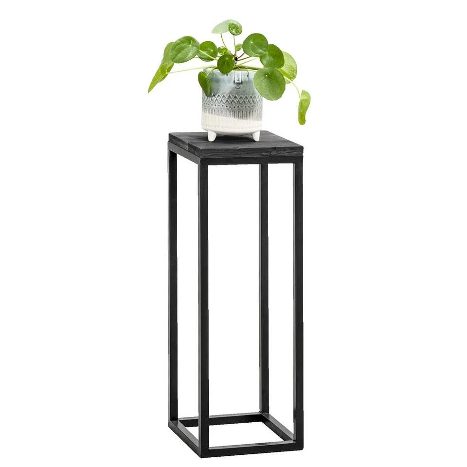 Plantentafel Gijs - Zwart - 70x25x25 Cm 4 Plantentafel Gijs - Zwart - 70x25x25 Cm - Afbeelding 2