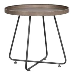 Light & Living Bijzettafel Tristan - Tin Look - 59xØ64