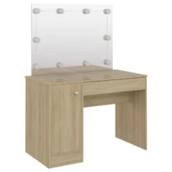 VidaXL Kaptafel Met LED-verlichting 110x55x145 Cm MDF Eikenkleurig -VIDAXL Verkoopwinkel 11dc457f4d1c4378b467899204715afa