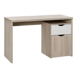 Bureau Tempo - Eikenkleur/wit - 76x120x55 Cm -VIDAXL Verkoopwinkel 12503135 0300