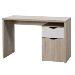 Bureau Tempo - Eikenkleur/wit - 76x120x55 Cm -VIDAXL Verkoopwinkel 12503135 0301