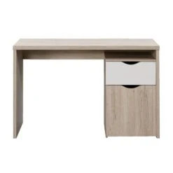 Bureau Tempo - Eikenkleur/wit - 76x120x55 Cm