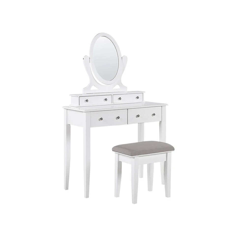 Beliani Kaptafel LUNE - Wit Mdf 3 Beliani Kaptafel LUNE - Wit Mdf