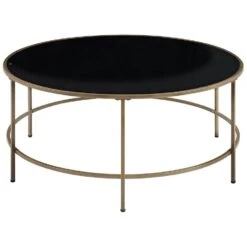 Beliani Salontafel FLORENCE - Zwart Glas