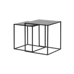 WOOOD Ziva Bijzettafels - Metaal - Zwart - Set Van 2 7 WOOOD Ziva Bijzettafels - Metaal - Zwart - Set Van 2 -VIDAXL Verkoopwinkel 1280317498 0101