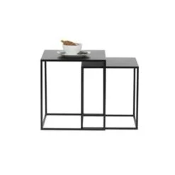 WOOOD Ziva Bijzettafels - Metaal - Zwart - Set Van 2 9 WOOOD Ziva Bijzettafels - Metaal - Zwart - Set Van 2 -VIDAXL Verkoopwinkel 1280317498 0103