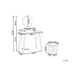 Beliani Kaptafel TOULOUGES - Wit Vezelplaat 8 Beliani Kaptafel TOULOUGES - Wit Vezelplaat -VIDAXL Verkoopwinkel 128581dc0a03402f8d2f218d923d43eb