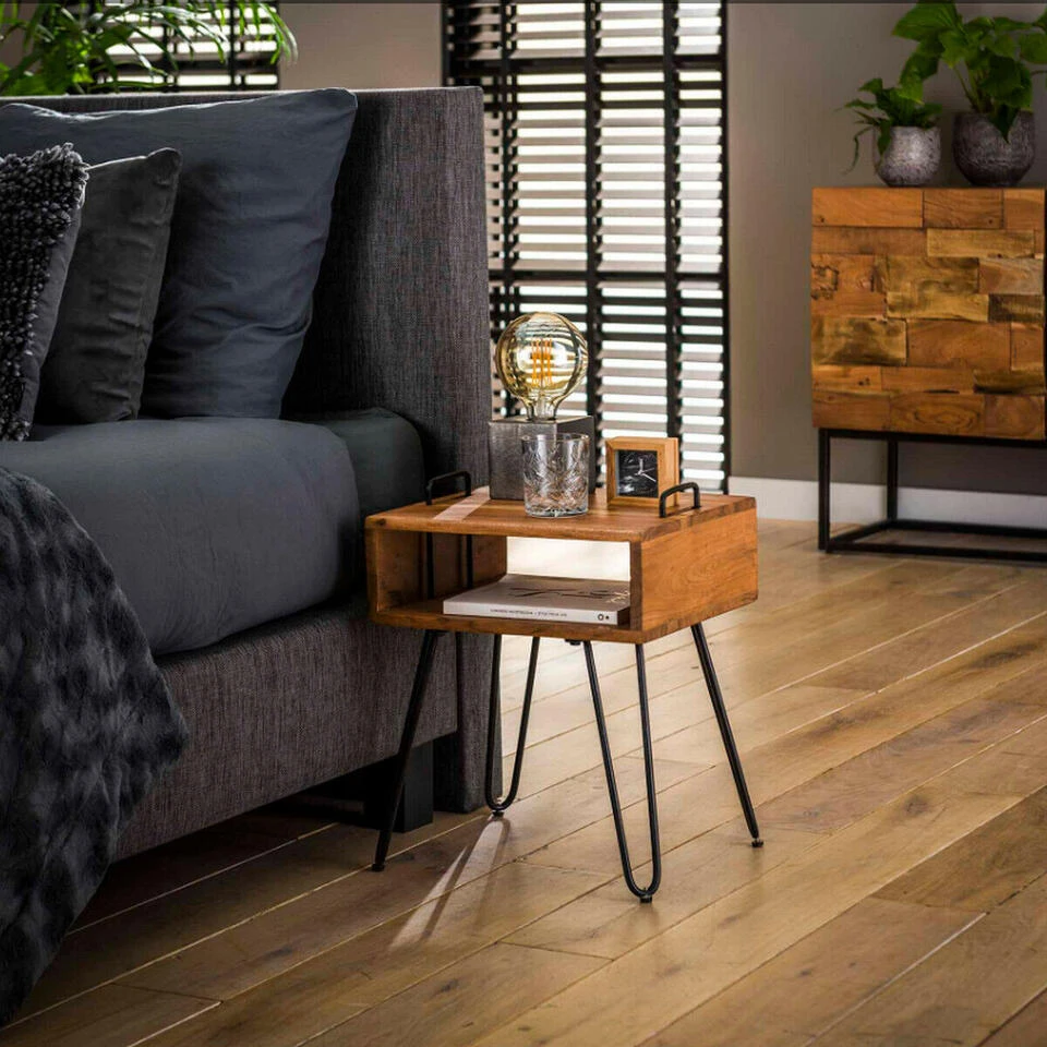 Quinten Nachtkastje / - Hout - Bruin 4 Quinten Nachtkastje / - Hout - Bruin - Afbeelding 2