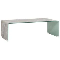 VidaXL Salontafel 98x45x31 Cm Gehard Glas Marmer Bruin