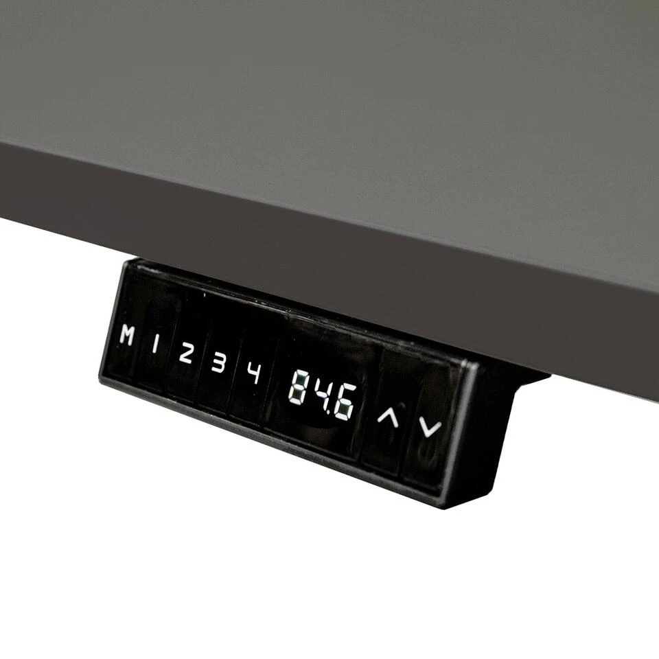 Elektrisch Verstelbaar Bureau - 140x80 Cm - Single Motor - Zwart / Antraciet 4 Elektrisch Verstelbaar Bureau - 140x80 Cm - Single Motor - Zwart / Antraciet - Afbeelding 2