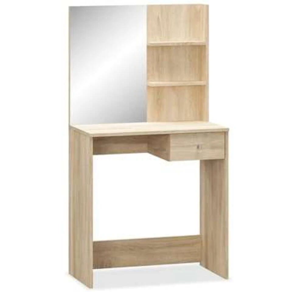 VidaXL Kaptafel 75x40x141 Cm Spaanplaat Eikenkleur 3 VidaXL Kaptafel 75x40x141 Cm Spaanplaat Eikenkleur