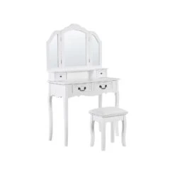 Beliani Kaptafel FLEUR - Wit Mdf