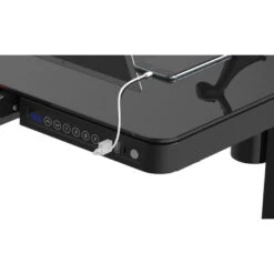 Elektrisch Verstelbaar Bureau / Thuiswerkplek - 120x60 Cm - Glas Zwart -VIDAXL Verkoopwinkel 1652379243 0103