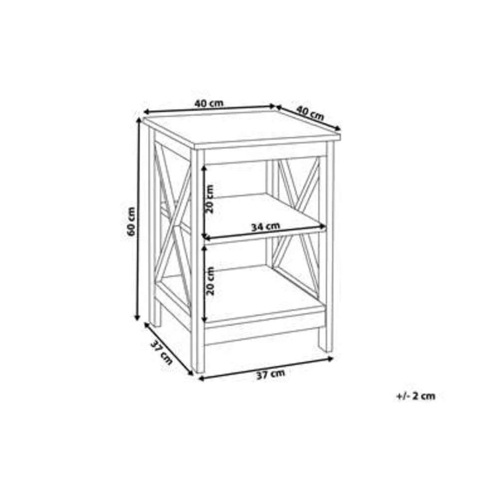 Beliani Bijzettafel FOSTER - Wit Mdf 6 Beliani Bijzettafel FOSTER - Wit Mdf - Afbeelding 4