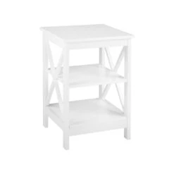 Beliani Bijzettafel FOSTER - Wit Mdf