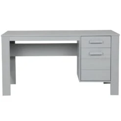 WOOOD Dennis Bureau - Grenen Geborsteld - Betongrijs - 74x141x59