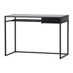 WOOOD Teun Bureau Met Lade - Metaal - Zwart - 110x76x50 -VIDAXL Verkoopwinkel 1708891056 0102