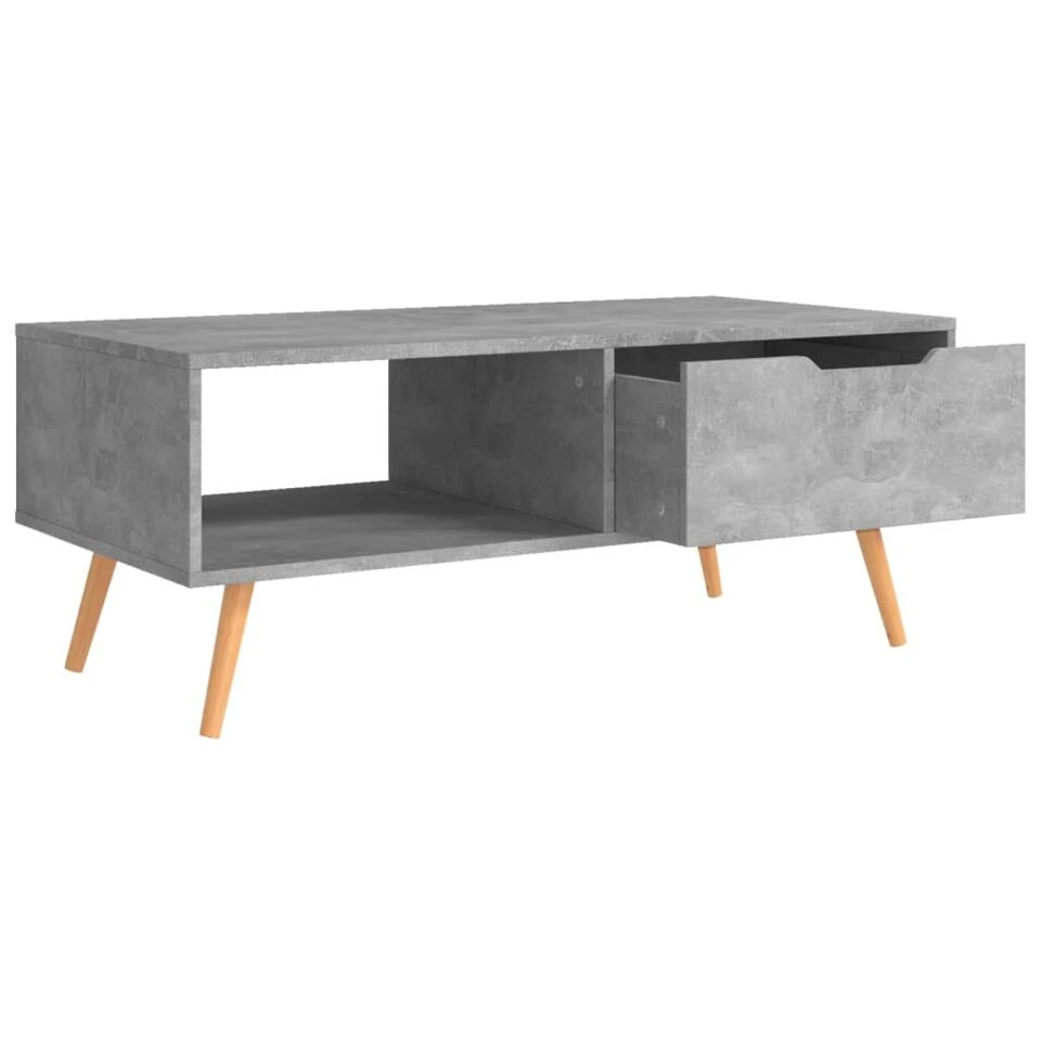 VidaXL Salontafel 100x49,5x43 Cm Spaanplaat Betongrijs 6 VidaXL Salontafel 100x49,5x43 Cm Spaanplaat Betongrijs - Afbeelding 4