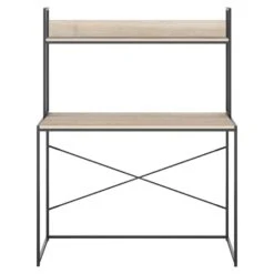 VidaXL Computerbureau 110x60x138 Cm Spaanplaat Zwart En Eikenkleurig -VIDAXL Verkoopwinkel 1fd60a1ca9814bb8bc63e46f760c1bba