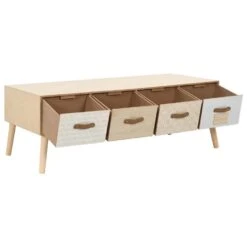 VidaXL Salontafel Met 4 Lades 110x50x40 Cm Massief Grenenhout -VIDAXL Verkoopwinkel 20c18123c2664e1389333e7502bd3716