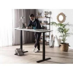 Beliani Verstelbaar Bureau DESTIN - Wit Spaanplaat 8 Beliani Verstelbaar Bureau DESTIN - Wit Spaanplaat -VIDAXL Verkoopwinkel 3a4cfbb57db74e5d820d745bac98495b