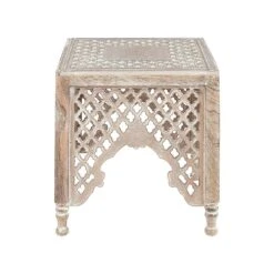 Beliani Bijzettafel KADMA - Lichte Houtkleur Mangohout, Mdf -VIDAXL Verkoopwinkel 3c5059c2e802471f80c100bcb8d28e0d