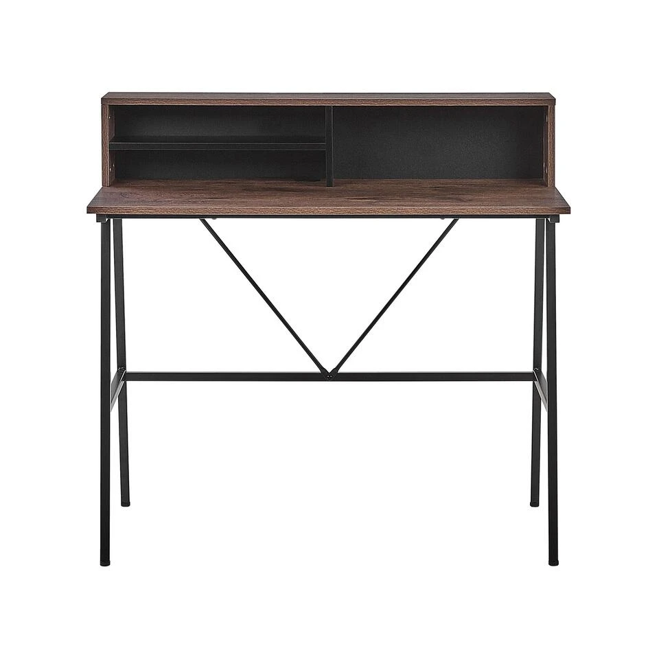 Beliani FOSTER/HARISON - Donkere Houtkleur Spaanplaat, Mdf 6 Beliani FOSTER/HARISON - Donkere Houtkleur Spaanplaat, Mdf - Afbeelding 4