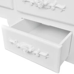 VidaXL Kaptafel Met Krukje En 3 Spiegels Wit -VIDAXL Verkoopwinkel 5efebc489507406fb40c405cf3654a53