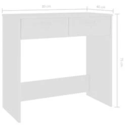VidaXL Bureau 80x40x75 Cm Bewerkt Hout Wit -VIDAXL Verkoopwinkel 62be8ce3ea48459e8a84bc907434bf27