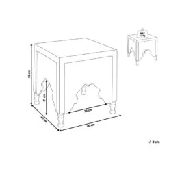 Beliani Bijzettafel KADMA - Lichte Houtkleur Mangohout, Mdf -VIDAXL Verkoopwinkel 682de245ca31420e97dfbed0fdda9710