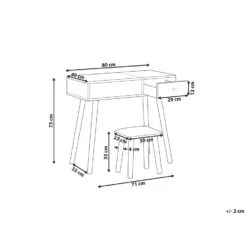 Beliani Kaptafel BOLLENE - Wit Vezelplaat -VIDAXL Verkoopwinkel 6c98ab29ed2644e4bf44f65470066041