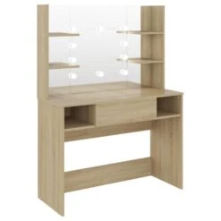 VidaXL Kaptafel Met LED-verlichting 100x40x135 Cm MDF Eikenkleurig -VIDAXL Verkoopwinkel 6dc92d54e52f4dbb90668c5ed76ff79e