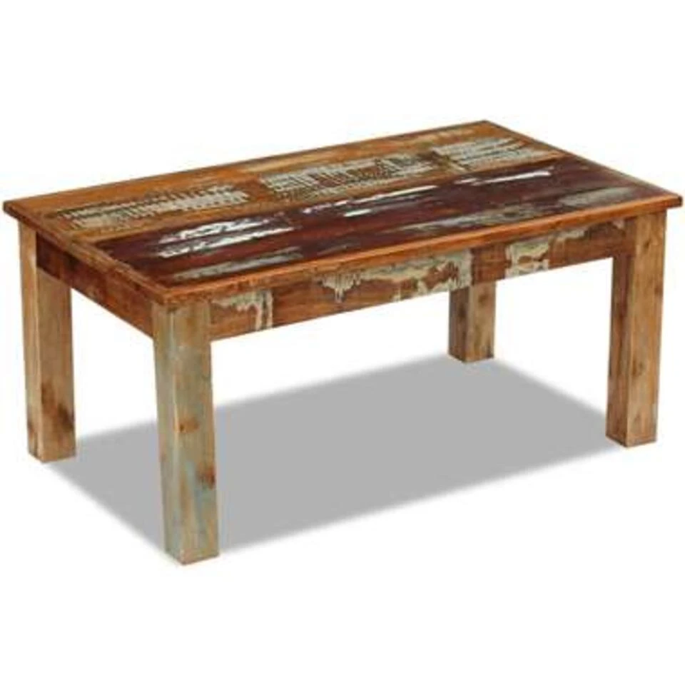 VidaXL Salontafel 100x60x45 Cm Massief Gerecycled Hout 5 VidaXL Salontafel 100x60x45 Cm Massief Gerecycled Hout - Afbeelding 3