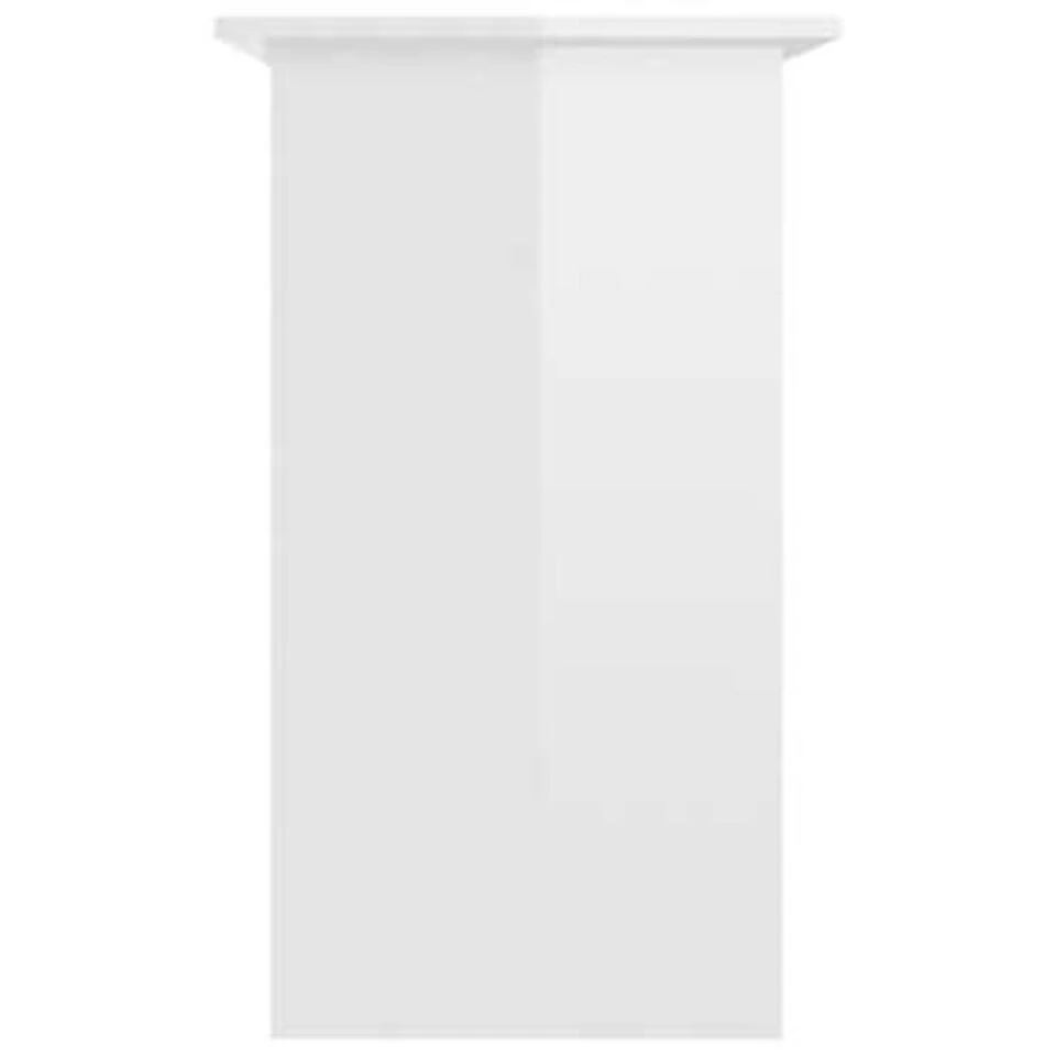 VidaXL Bureau 80x45x74 Cm Spaanplaat Hoogglans Wit 6 VidaXL Bureau 80x45x74 Cm Spaanplaat Hoogglans Wit - Afbeelding 4