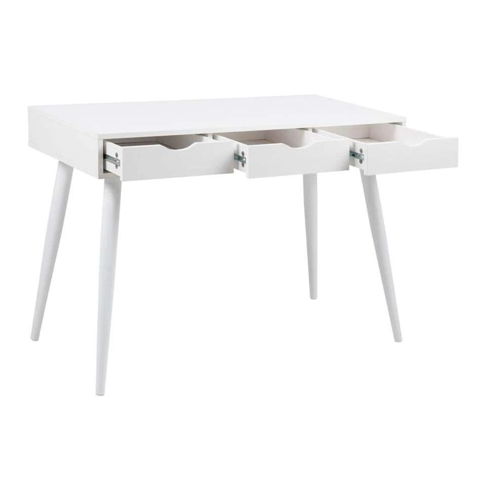 Bureau Montijo - Wit - 77,1x110x50 Cm 4 Bureau Montijo - Wit - 77,1x110x50 Cm - Afbeelding 2