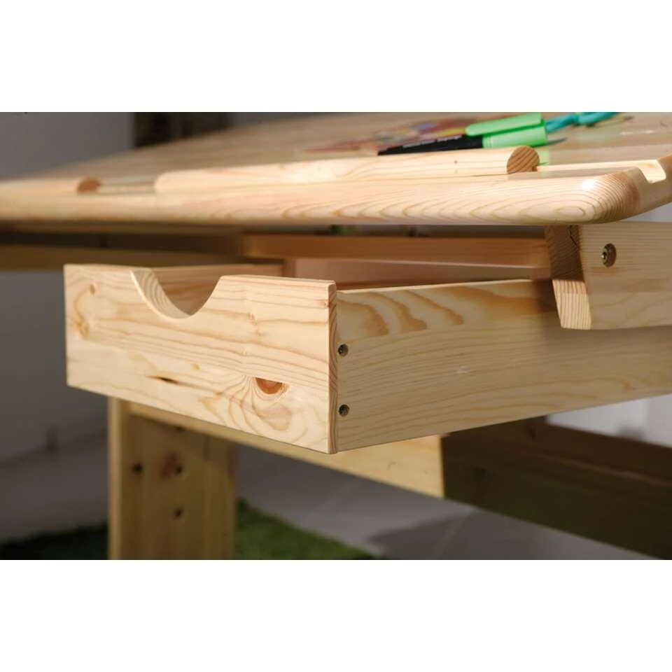 Kinderbureau Julia - Licht Grenenkleur - 55x109x63 Cm 5 Kinderbureau Julia - Licht Grenenkleur - 55x109x63 Cm - Afbeelding 3